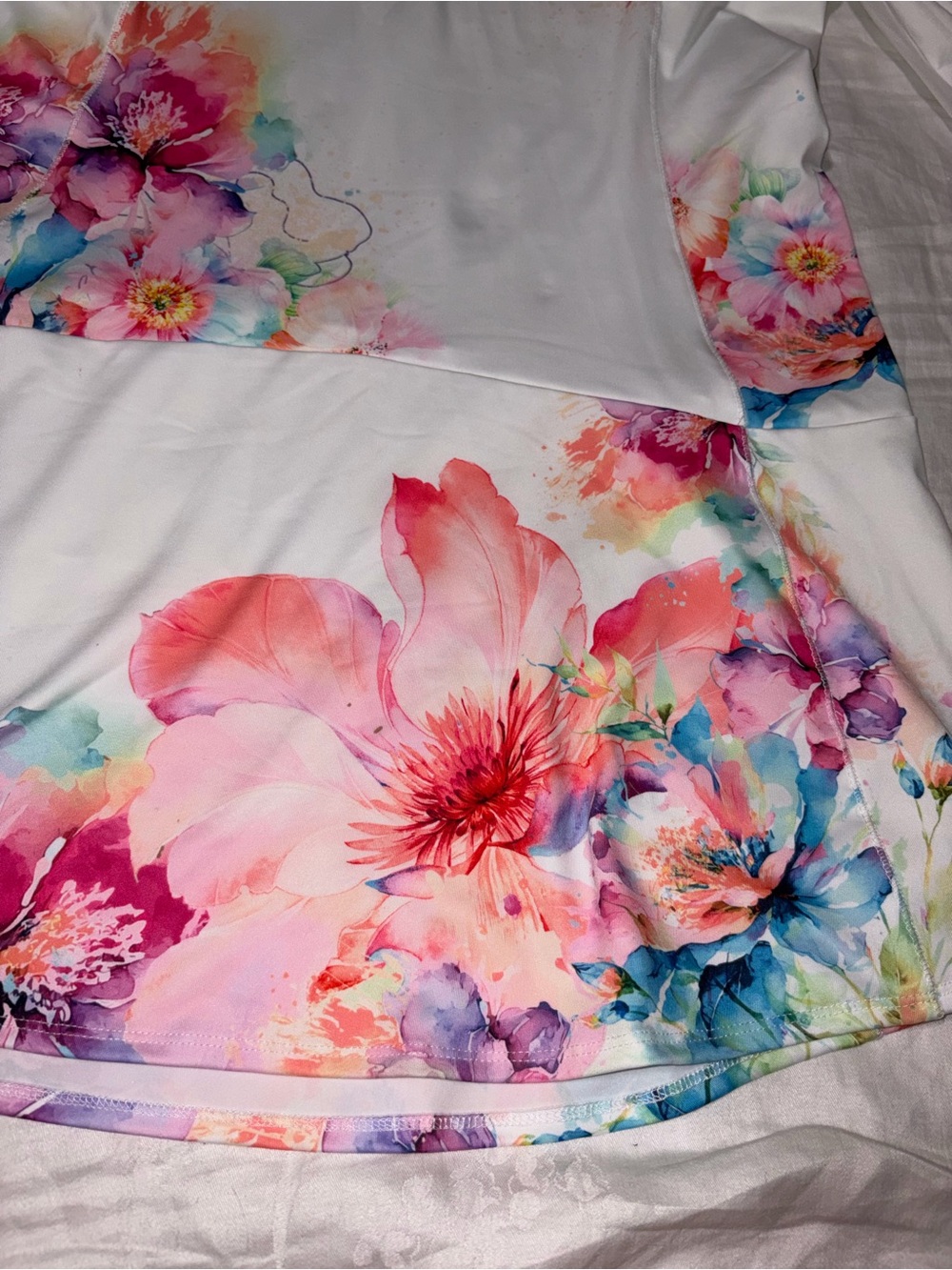 Like new Lucky In Love watercolor floral tennis dress Sz large - Picture 13 of 16